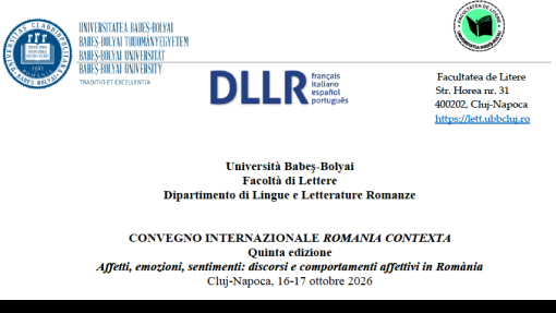 CFP "Affetti, emozioni, sentimenti: discorsi e comportamenti affettivi in Romània"