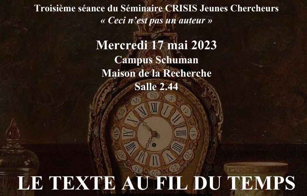 Seminario &quot;Jeunes chercheurs&quot; Ceci n&#039;est pas un auteur