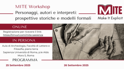 Convegno: &quot;Personaggi, autori e interpreti: prospettive storiche e modelli formali&quot;