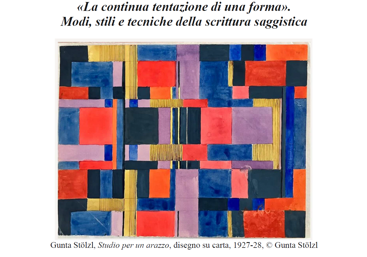 Cfp «Quaderni del PENS» vol. 9 (2026) - «La continua tentazione di una forma». Modi, stili e tecniche della scrittura saggistica