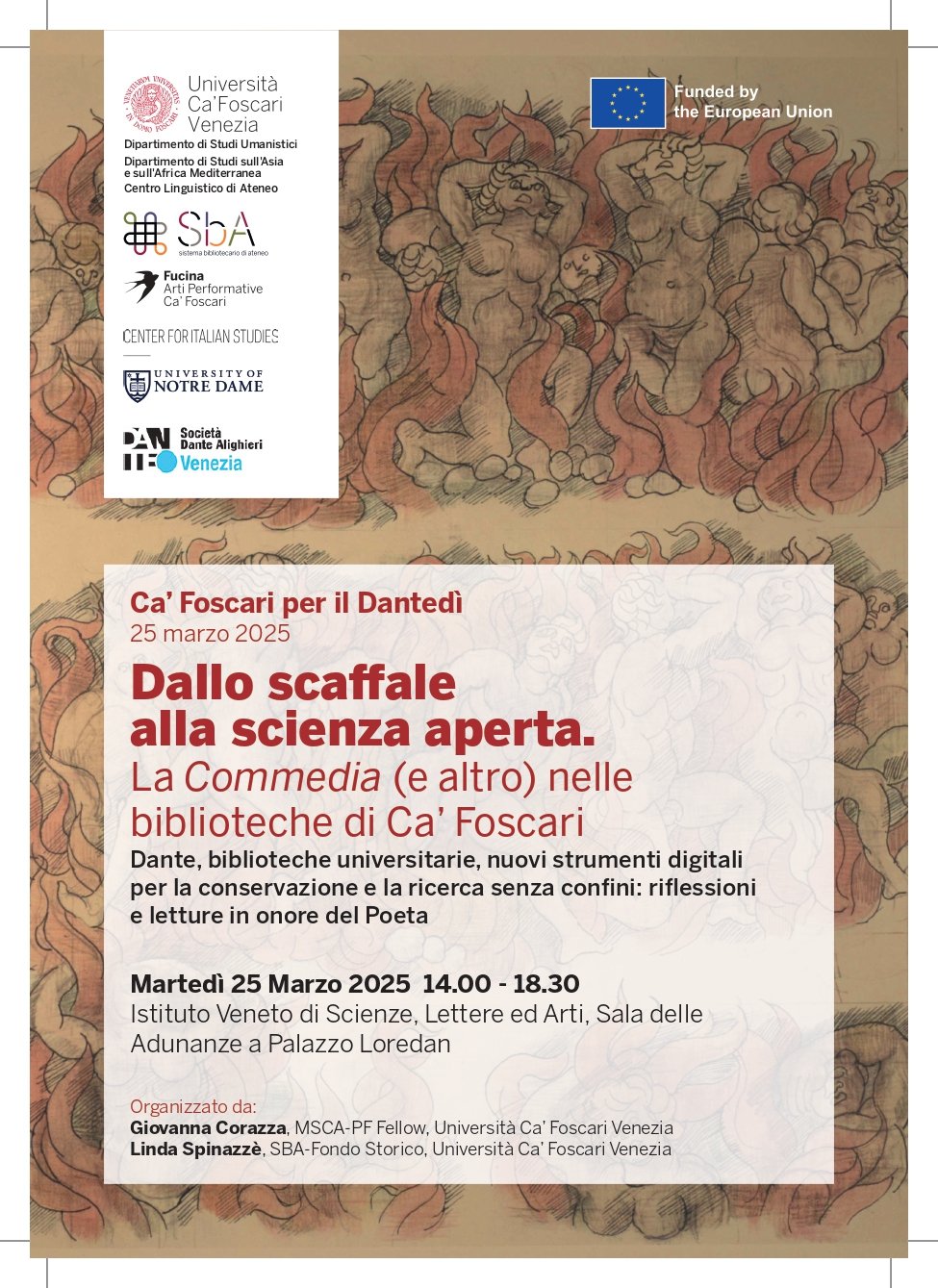 Ca&#039; Foscari per il Dantedì: &quot;Dallo scaffale alla scienza aperta. La Commedia (e altro) nelle biblioteche Ca&#039; Foscari&quot;