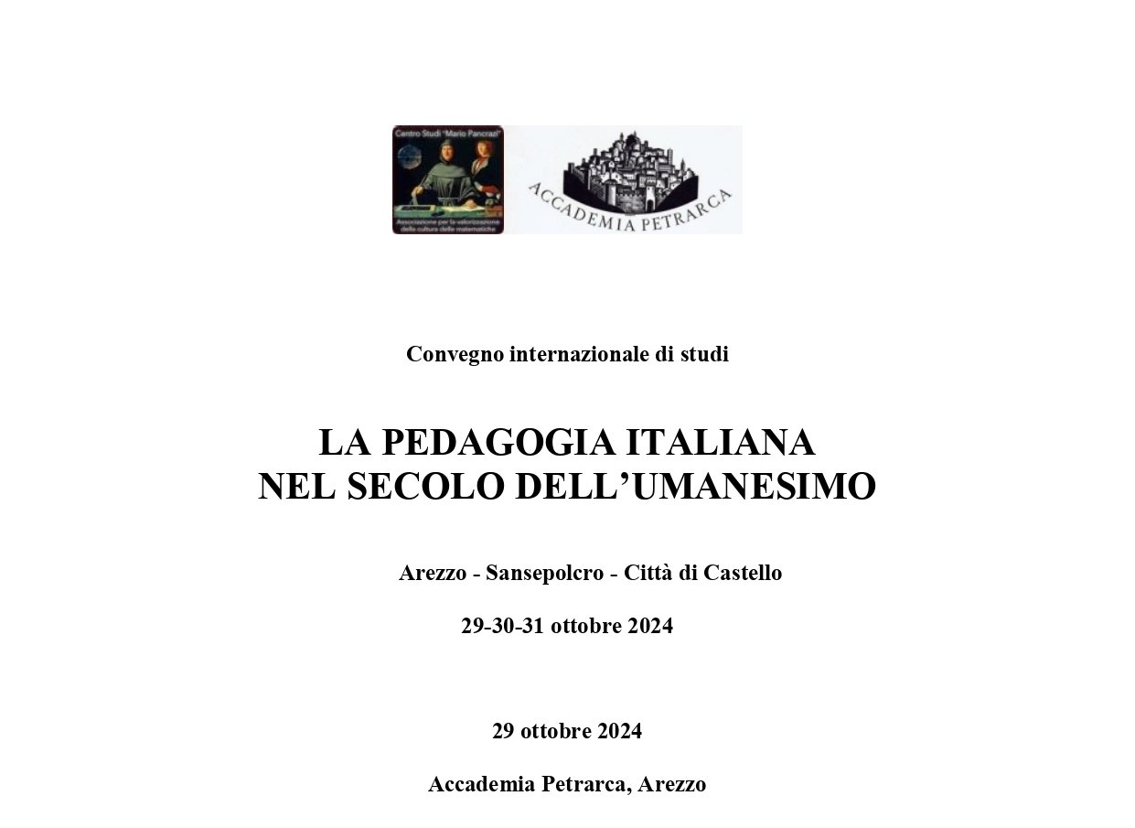 Convegno internazionale di studi &quot;La pedagogia italiana nel secolo dell&#039;Umanesimo&quot;