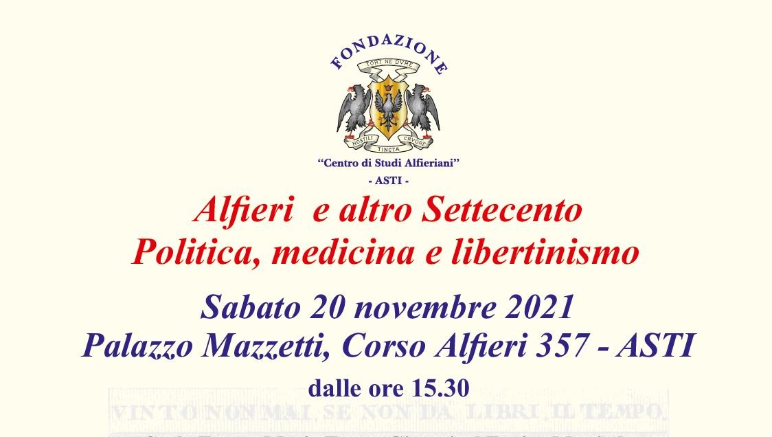 Alfieri e altro Settecento. Politica, medicina e libertinismo