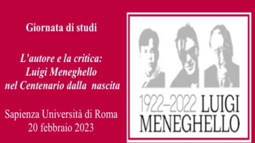 Giornata di studi &quot;L’autore e la critica: Luigi Meneghello nel Centenario dalla nascita (1922-2022)&quot;
