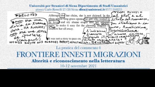 La pratica del commento 4 / FRONTIERE INNESTI MIGRAZIONI. Alterità e riconoscimento nella letteratura