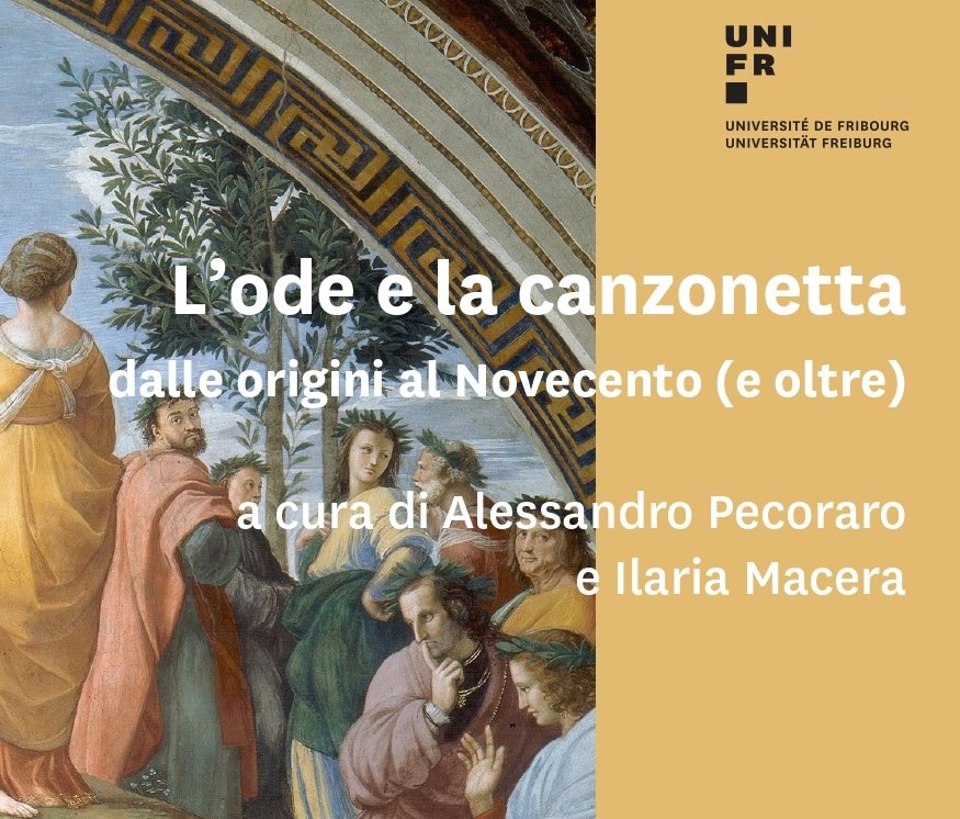 Convegno &quot;L&#039;ode e la canzonetta dalle origini al Novecento (e oltre)&quot;