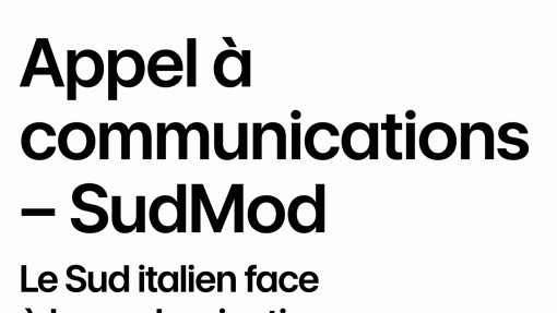CFP convegno internazionale "SudMod. Il Sud Italia di fronte alla modernizzazione industriale e alle sfide ambientali (1945–1975)"