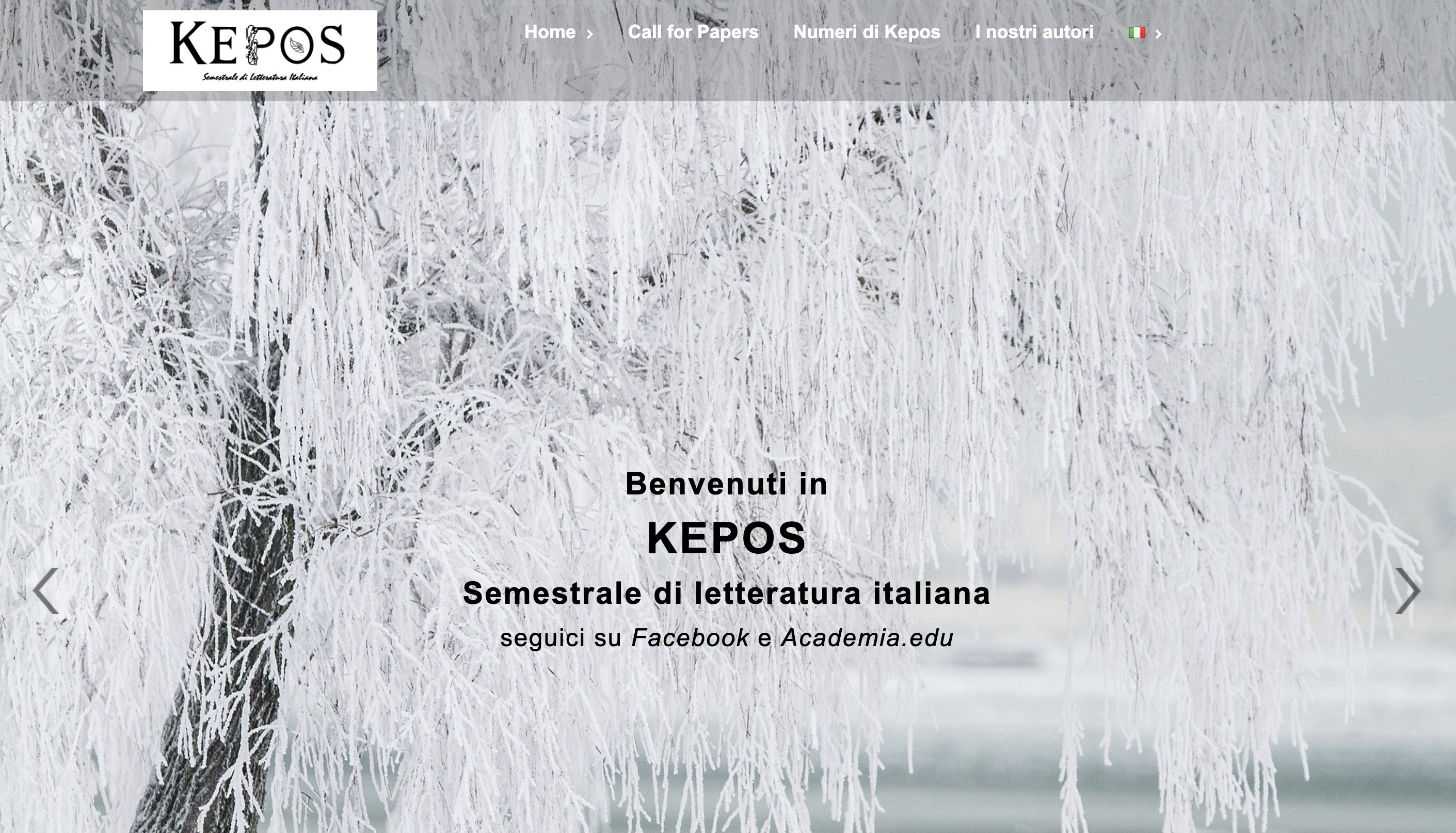 Kepos - Semestrale di letteratura italiana dedicata a &quot;Le Digital Humanites nell&#039;italianistica: prospettive per una rinascita&quot;