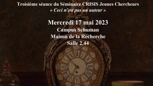 Seminario &quot;Jeunes chercheurs&quot; Ceci n&#039;est pas un auteur