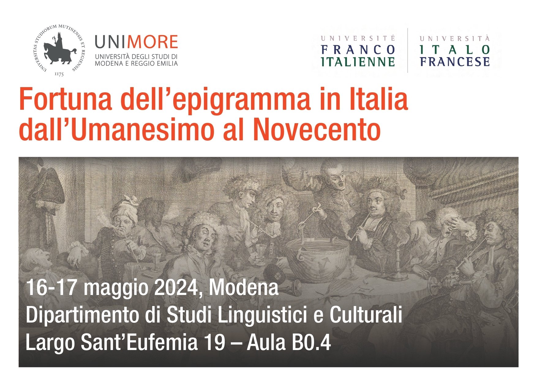Convegno &quot;Fortuna dell&#039;epigramma in Italia dall&#039;Umanesimo al Novecento&quot;