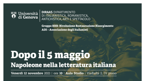 &quot;Dopo il 5 maggio. Napoleone nella letteratura&quot;