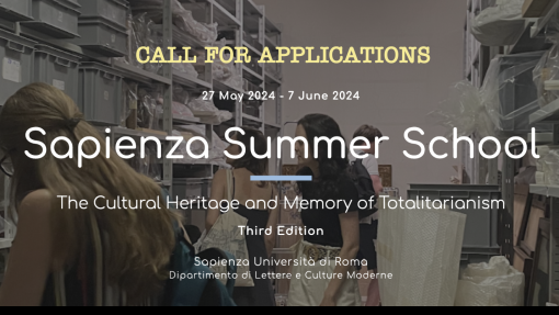 Call for Applications per la Summer School &quot;The Cultural Heritage and Memory of Totalitarianism&quot; - III edizione