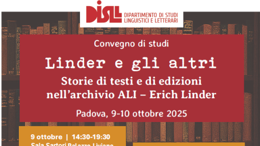 Convegno &quot;Linder e gli altri. Storie di testi e di edizioni nell&#039;archivio ALI - Erich Linder&quot;