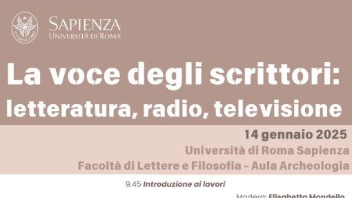 Giornata di studi: &quot;La voce degli scrittori: letteratura, radio, televisione&quot;