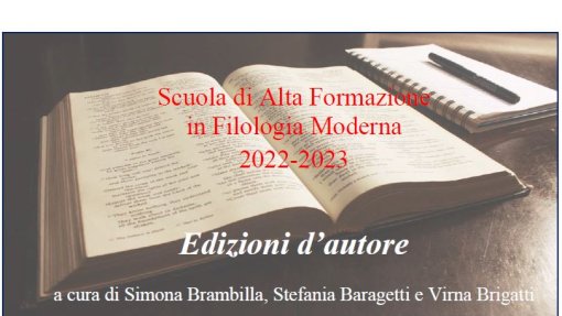 Ciclo di incontri &quot;Edizioni d&#039;autore&quot; 2022-2023