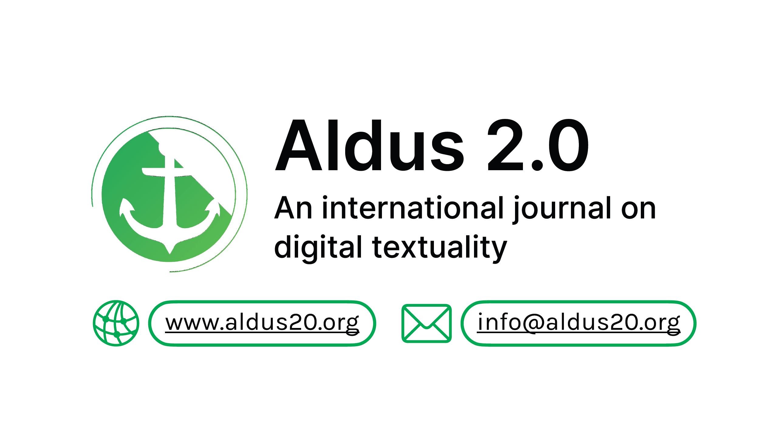 CFP per la rivista &quot;Aldus 2.0&quot;, n° 1/2022