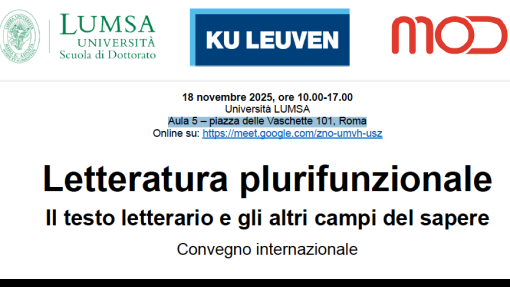Convegno internazionale &quot;Letteratura plurifunzionale&quot;