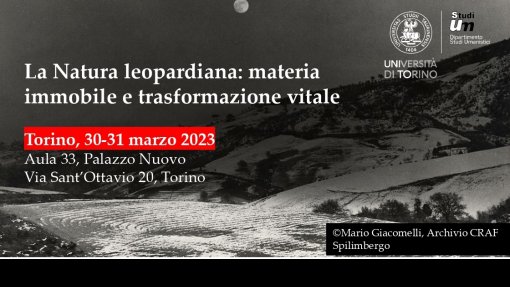 Convegno di studi &quot;La Natura leopardiana: materia immobile e trasformazione vitale&quot;