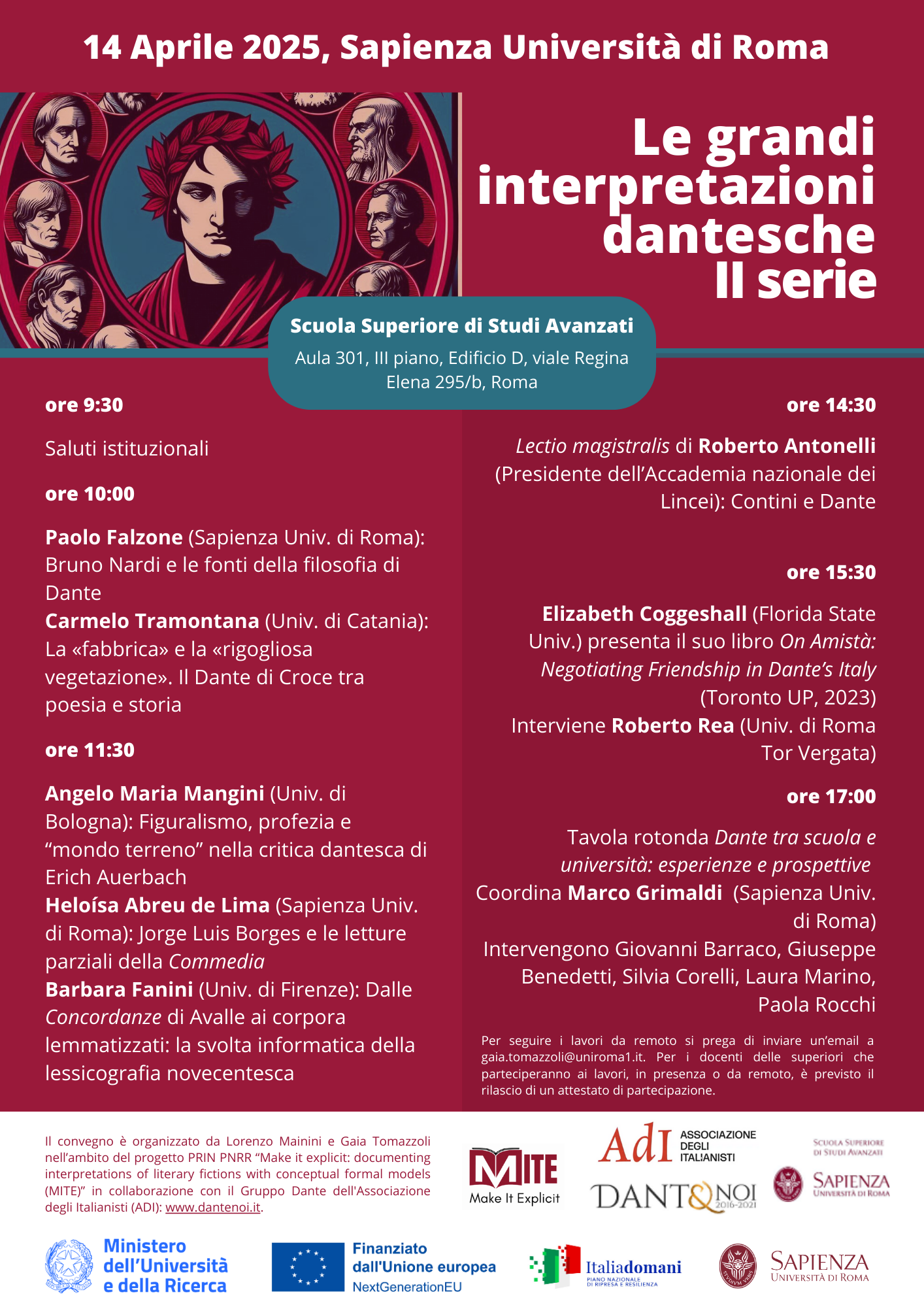 Giornata di Studi &quot;Le grandi interpretazioni dantesche II serie&quot;