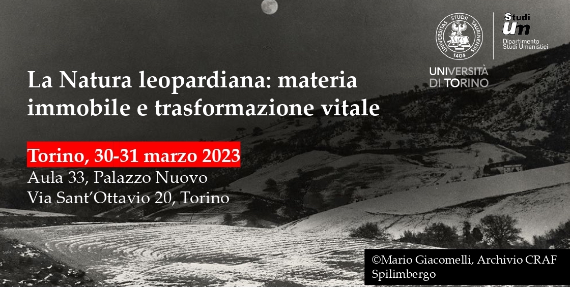 Convegno di studi &quot;La Natura leopardiana: materia immobile e trasformazione vitale&quot;