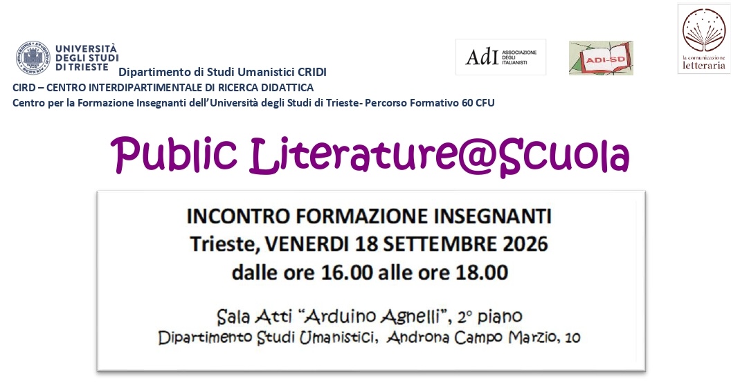 Incontro di formazione insegnanti "Public Literature@Scuola"